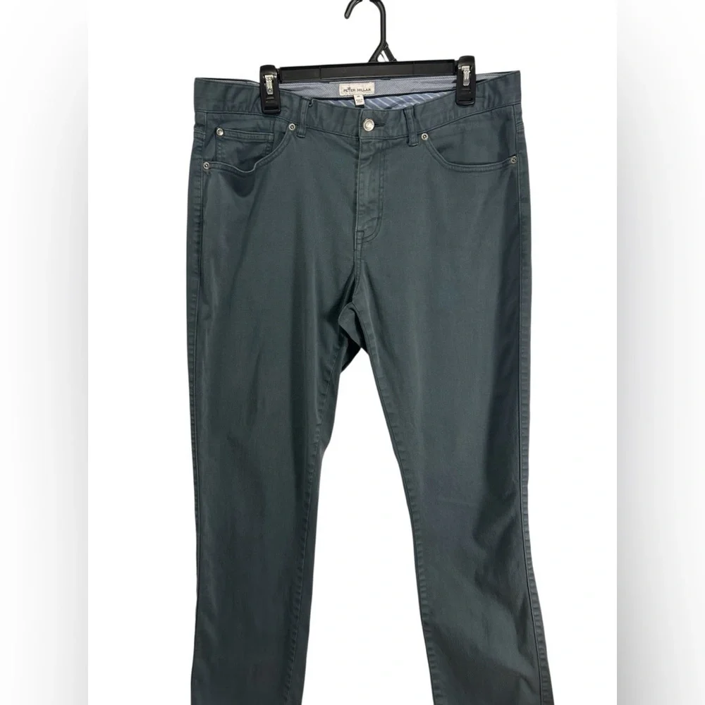 Peter Millar Straight Fit Jeans in Teal Blue